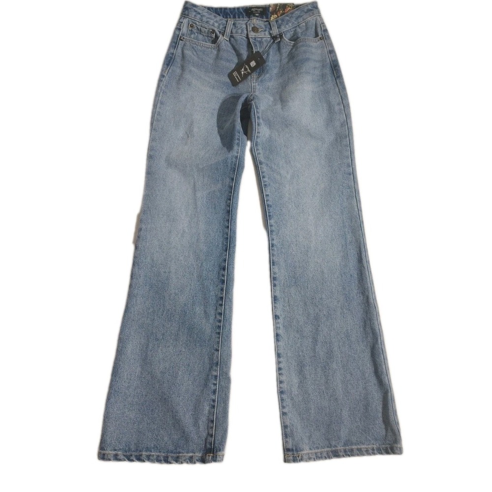 Ed Hardy Women's Multi Tattoo Baggy jean  Blue‎ Sz 30 Light Wash  #WEHD8100-3